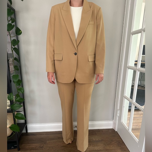 Zara tan pantsuit set, both pieces size XL. Like new, worn once. - Picture 2 of 12